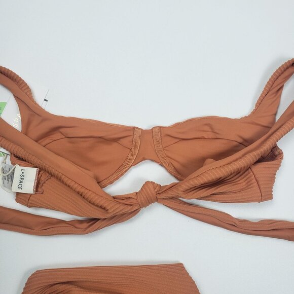 LSPACE Pointelle Rib Nikita Top & Sandy Bottom Classic Bikini Set Size XS Sienna - Picture 11 of 14